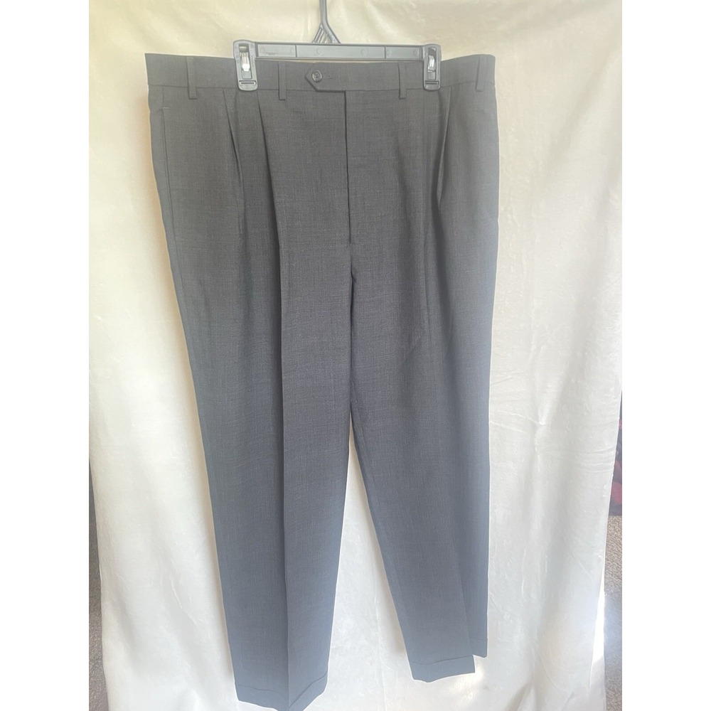 Lauren‎ Ralph Lauren 40x32 Gray Total Comfort 100% Wool Mens Dress Pants